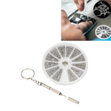 Screw Nut Assortment Kit 600pcs Watch Glasses Small Screw Nut Repair Kit with Screwdriver M1M1.2 M1.4 M1.6