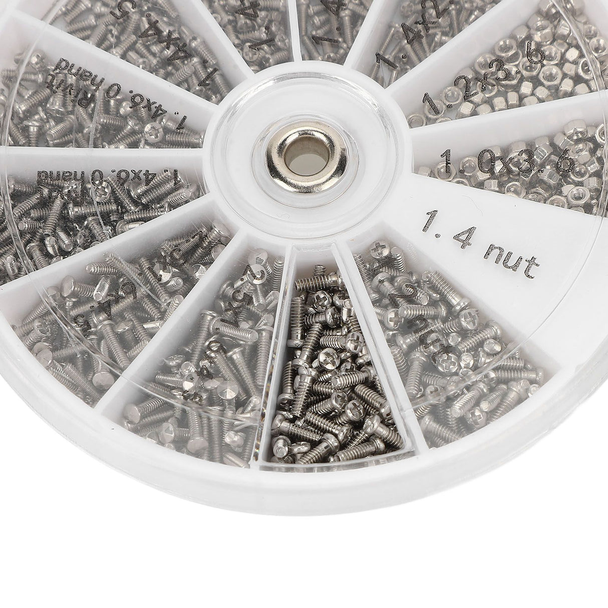 Screw Nut Assortment Kit 600pcs Watch Glasses Small Screw Nut Repair Kit with Screwdriver M1M1.2 M1.4 M1.6