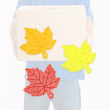 Box Opener Compact Universal Plastic Package Opener for Envelope Express Bag Grocery Bag Cardboard BoxMaple Leaf Style 4.5x5cm / 1.8x2in - Front View