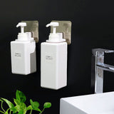 Shower Gel Bottle Holder Self Adhesive Wall Mounted Waterproof PP Soap Liquid Hook for Wall Kitchen Bathroom Toilet - Front View