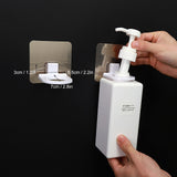 Shower Gel Bottle Holder Self Adhesive Wall Mounted Waterproof PP Soap Liquid Hook for Wall Kitchen Bathroom Toilet - Top-Down View