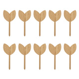 10pcs Plant Labels Bamboo Material Easy Writing 1/8 in Thickness Decorative Garden Markers for GardenerLeaf Shape