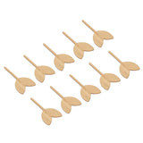 10pcs Plant Labels Bamboo Material Easy Writing 1/8 in Thickness Decorative Garden Markers for GardenerLeaf Shape
