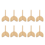 10pcs Plant Labels Bamboo Material Easy Writing 1/8 in Thickness Decorative Garden Markers for GardenerLeaf Shape