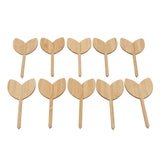 10pcs Plant Labels Bamboo Material Easy Writing 1/8 in Thickness Decorative Garden Markers for GardenerLeaf Shape - Extra Image