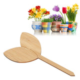 10pcs Plant Labels Bamboo Material Easy Writing 1/8 in Thickness Decorative Garden Markers for GardenerLeaf Shape - Extra Image