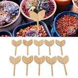 10pcs Plant Labels Bamboo Material Easy Writing 1/8 in Thickness Decorative Garden Markers for GardenerLeaf Shape