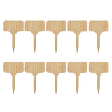 10pcs Plant Labels Bamboo Material Easy Writing 1/8 in Thickness Decorative Garden Markers for GardenerT Shape