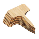 10pcs Plant Labels Bamboo Material Easy Writing 1/8 in Thickness Decorative Garden Markers for GardenerT Shape - 45-Degree Angle