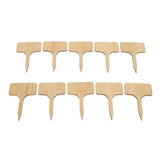10pcs Plant Labels Bamboo Material Easy Writing 1/8 in Thickness Decorative Garden Markers for GardenerT Shape