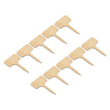 10pcs Plant Labels Bamboo Material Easy Writing 1/8 in Thickness Decorative Garden Markers for GardenerT Shape - Low Angle
