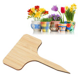 10pcs Plant Labels Bamboo Material Easy Writing 1/8 in Thickness Decorative Garden Markers for GardenerT Shape - Extra Image