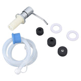 Sink Soap Dispenser Kit with Silicone Tube Stainless Steel Electroplating Sink Liquid Pump Head for Kitchen