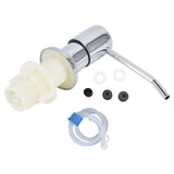 Sink Soap Dispenser Kit with Silicone Tube Stainless Steel Electroplating Sink Liquid Pump Head for Kitchen