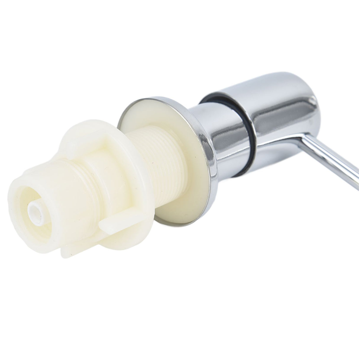 Sink Soap Dispenser Kit with Silicone Tube Stainless Steel Electroplating Sink Liquid Pump Head for Kitchen