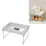 Desk Organizer Rack Stainless Steel Foldable Multifunctional Desktop Storage Shelf for Home - Extra Image
