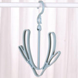 Shoes Drying Rack PP 360° Rotatable Windproof Connectable Shoes Storage Hanger for Scarves HatsBlue