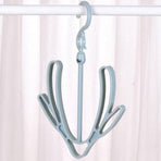 Shoes Drying Rack PP 360° Rotatable Windproof Connectable Shoes Storage Hanger for Scarves HatsBlue