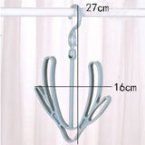 Shoes Drying Rack PP 360° Rotatable Windproof Connectable Shoes Storage Hanger for Scarves HatsBlue