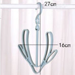 Shoes Drying Rack PP 360° Rotatable Windproof Connectable Shoes Storage Hanger for Scarves HatsBlue