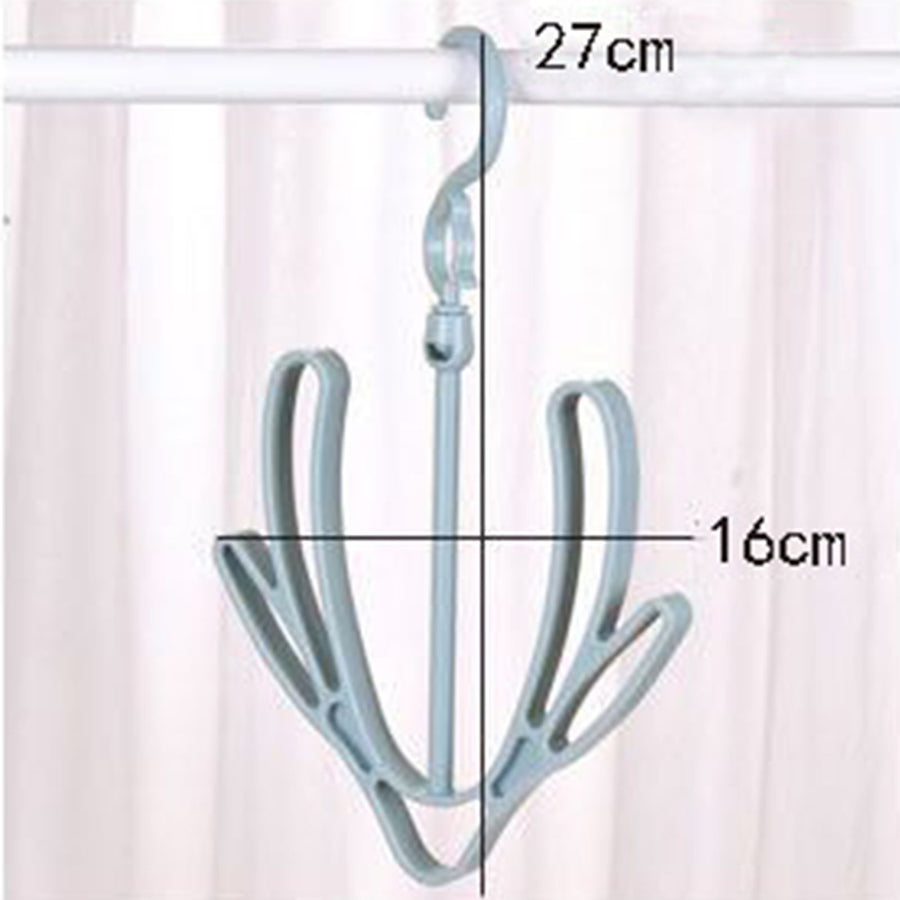 Shoes Drying Rack PP 360° Rotatable Windproof Connectable Shoes Storage Hanger for Scarves HatsBlue