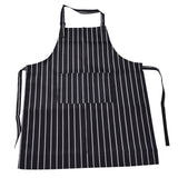 Bib Apron Waterproof Adjustable Kitchen Cooking Aprons with Dual Pockets for Kitchens Restaurants BakersBlack and White Bars