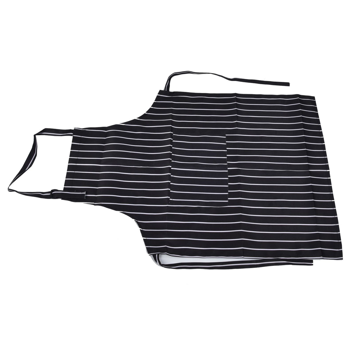 Bib Apron Waterproof Adjustable Kitchen Cooking Aprons with Dual Pockets for Kitchens Restaurants BakersBlack and White Bars