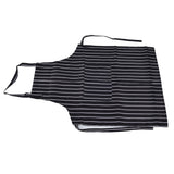 Bib Apron Waterproof Adjustable Kitchen Cooking Aprons with Dual Pockets for Kitchens Restaurants BakersBlack and White Bars