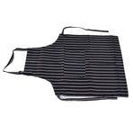 Bib Apron Waterproof Adjustable Kitchen Cooking Aprons with Dual Pockets for Kitchens Restaurants BakersBlack and White Bars