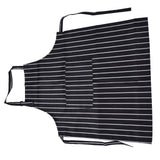 Bib Apron Waterproof Adjustable Kitchen Cooking Aprons with Dual Pockets for Kitchens Restaurants BakersBlack and White Bars
