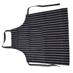 Bib Apron Waterproof Adjustable Kitchen Cooking Aprons with Dual Pockets for Kitchens Restaurants BakersBlack and White Bars