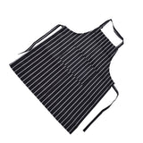 Bib Apron Waterproof Adjustable Kitchen Cooking Aprons with Dual Pockets for Kitchens Restaurants BakersBlack and White Bars