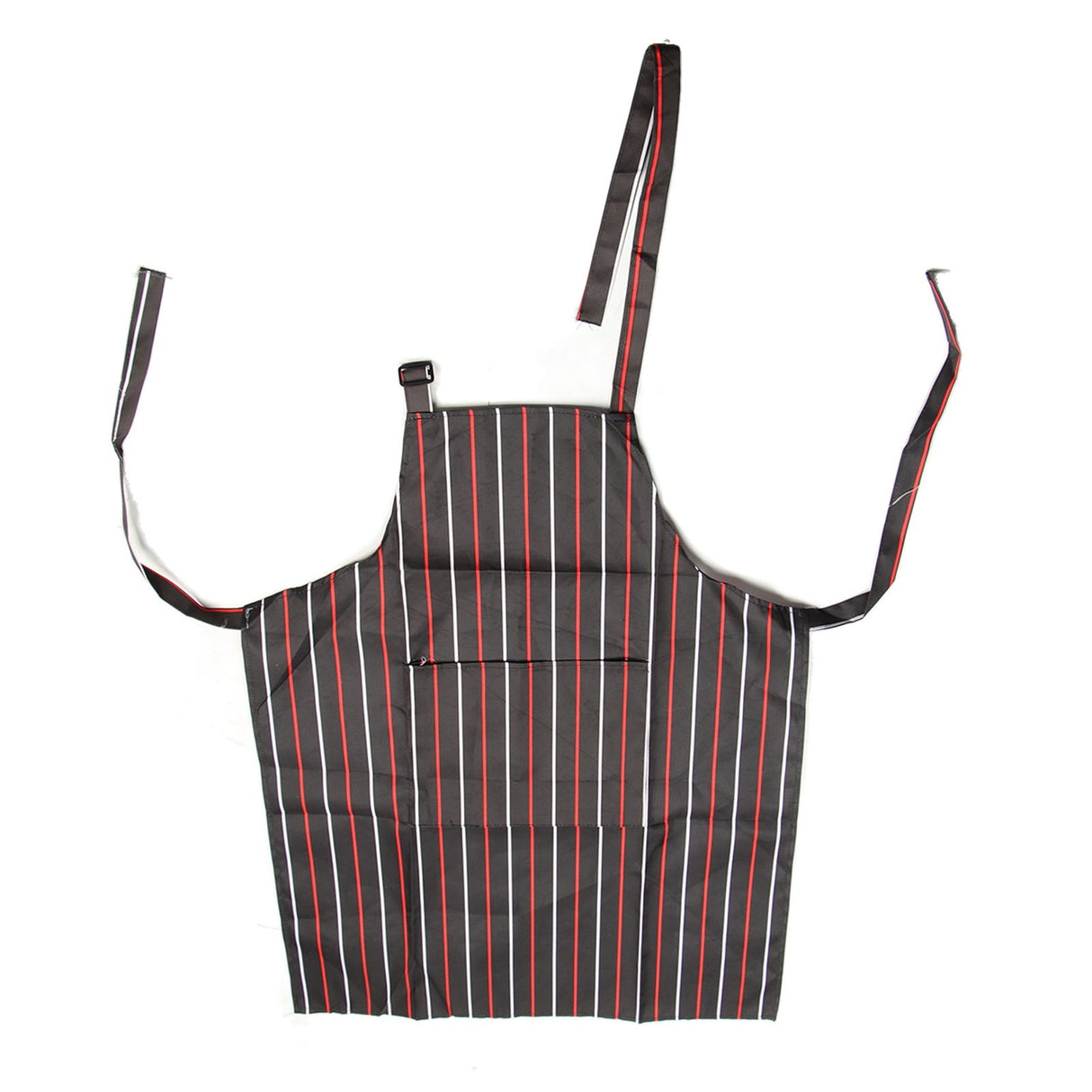 Bib Apron Waterproof Adjustable Kitchen Cooking Aprons with Dual Pockets for Kitchens Restaurants BakersRed and White Bars