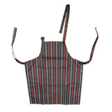 Bib Apron Waterproof Adjustable Kitchen Cooking Aprons with Dual Pockets for Kitchens Restaurants BakersRed and White Bars