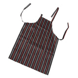 Bib Apron Waterproof Adjustable Kitchen Cooking Aprons with Dual Pockets for Kitchens Restaurants BakersRed and White Bars