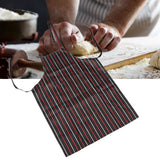 Bib Apron Waterproof Adjustable Kitchen Cooking Aprons with Dual Pockets for Kitchens Restaurants BakersRed and White Bars - Extra Image