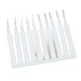 10pcs Mini Shower Head Cleaning Brush Scratch Proof Slip Proof Small Hole Nylon Cleaner Brush for Nozzle Blockages - Top-Down View