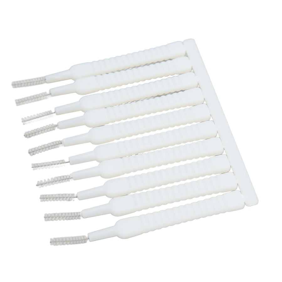 10pcs Mini Shower Head Cleaning Brush Scratch Proof Slip Proof Small Hole Nylon Cleaner Brush for Nozzle Blockages