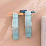 Rotatable Wall Hook Punching Free Installation Waterproof Large Storage Capacity Folding Towel HookBlue - Side View