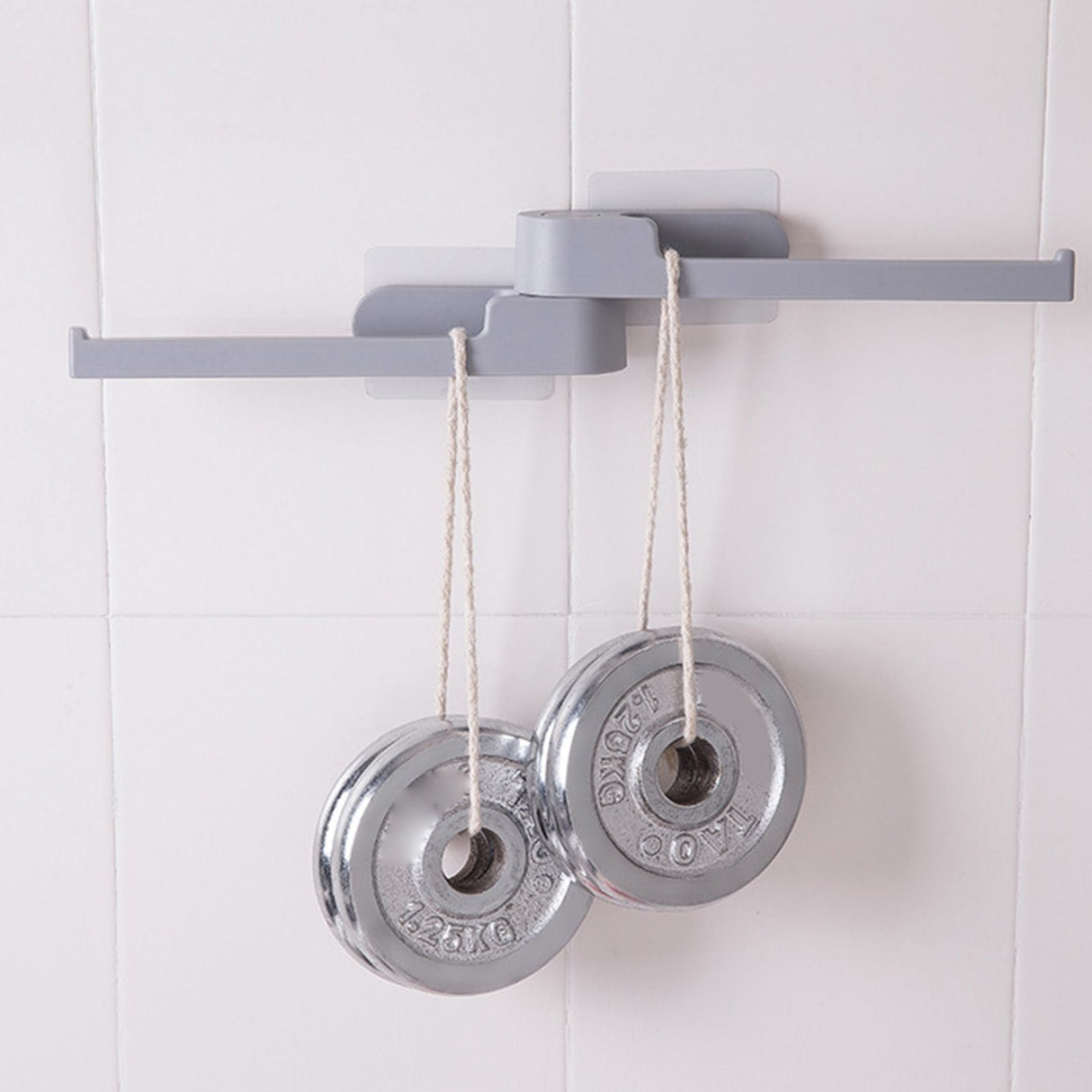Rotatable Wall Hook Punching Free Installation Waterproof Large Storage Capacity Folding Towel HookGray