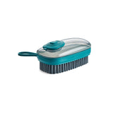 Hydraulic Cleaning Brush Automatic Liquid Filling Ergonomic Design Multifunction Scrub Brush for Clothes ShoesGreen