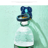 Hair Dryer Storage Holder Wall Mounted Punch Free Cartoon Strong Bearing Hands Free for BathroomBlue Koala - Side View