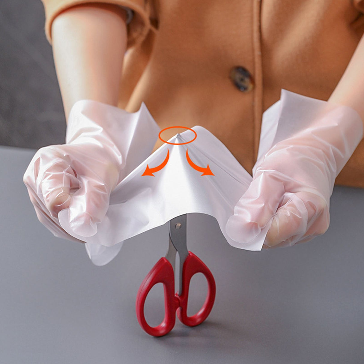 100PCS Disposable TPE Gloves Thicken Transparent Food Grade for Kitchen Baking Cooking CleaningM
