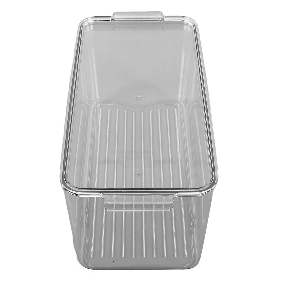 Plastic Storage Box Stackable Refrigerator Kitchen Clear Plastic Fruit Vegetable Preservation Storage BoxHigh