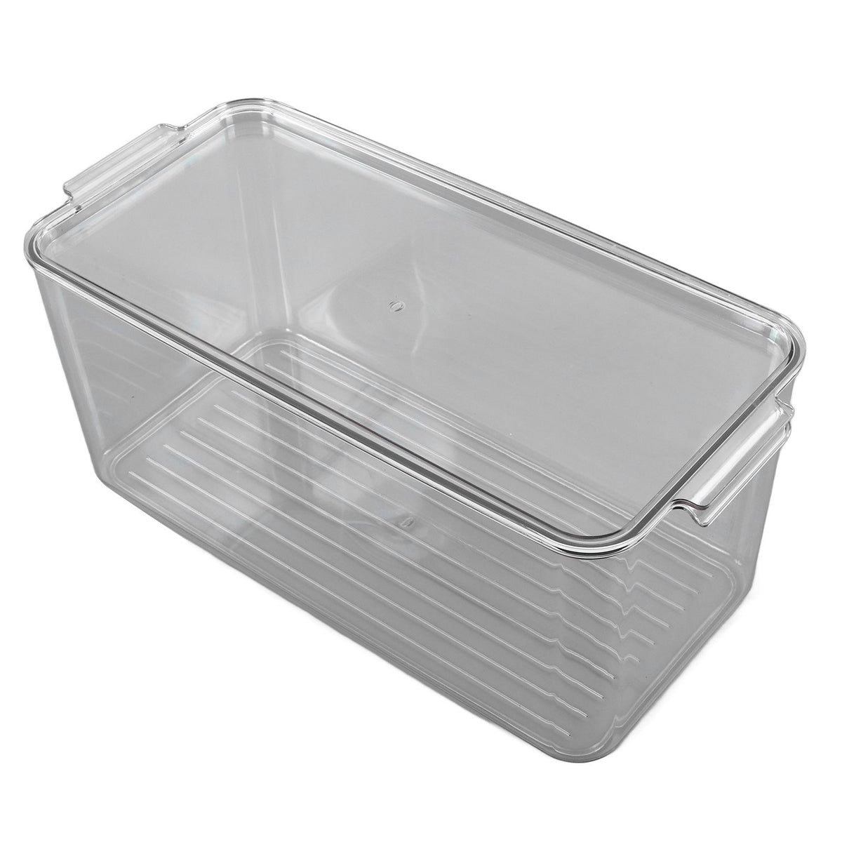 Plastic Storage Box Stackable Refrigerator Kitchen Clear Plastic Fruit Vegetable Preservation Storage BoxHigh