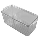Plastic Storage Box Stackable Refrigerator Kitchen Clear Plastic Fruit Vegetable Preservation Storage BoxHigh - Low Angle