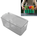 Plastic Storage Box Stackable Refrigerator Kitchen Clear Plastic Fruit Vegetable Preservation Storage BoxHigh