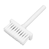 Keyboard Brush Separate Double Head Design 5 in 1 Multifunction 3 Row Design Plastic Cleaning Brush Pen for HeadphonesWhite - Side View