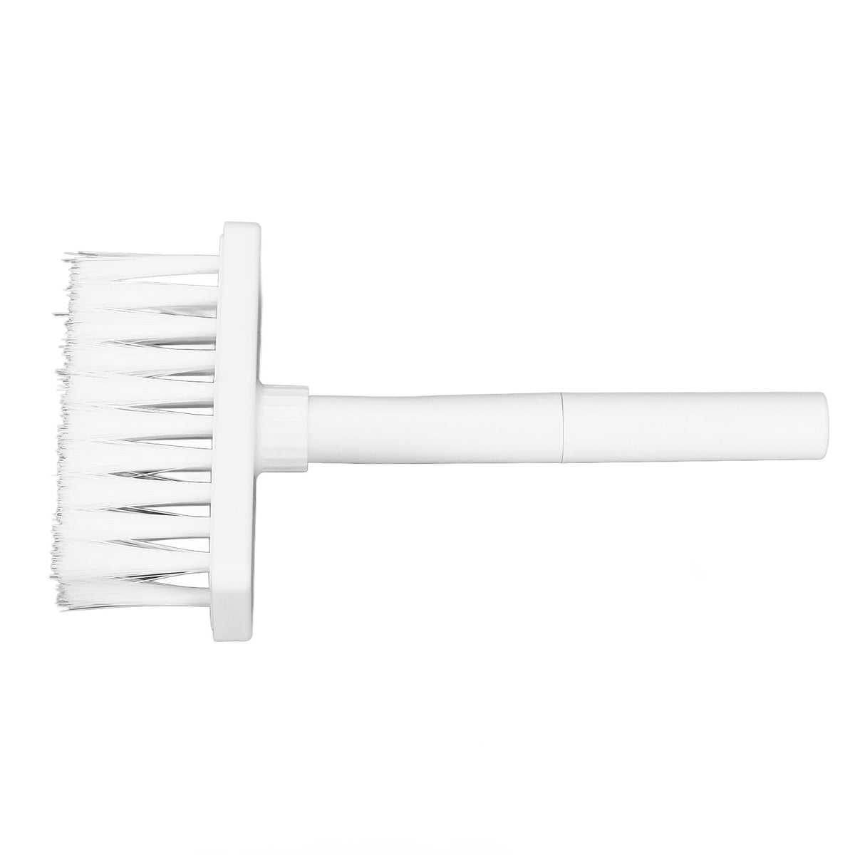 Keyboard Brush Separate Double Head Design 5 in 1 Multifunction 3 Row Design Plastic Cleaning Brush Pen for HeadphonesWhite