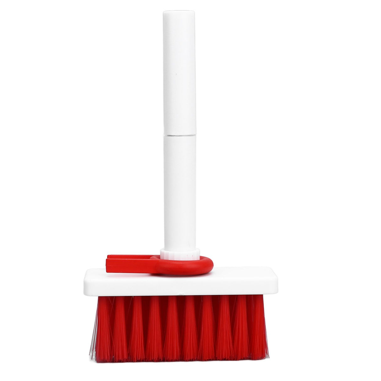 Keyboard Brush Separate Double Head Design 5 in 1 Multifunction 3 Row Design Plastic Cleaning Brush Pen for HeadphonesWhite Red